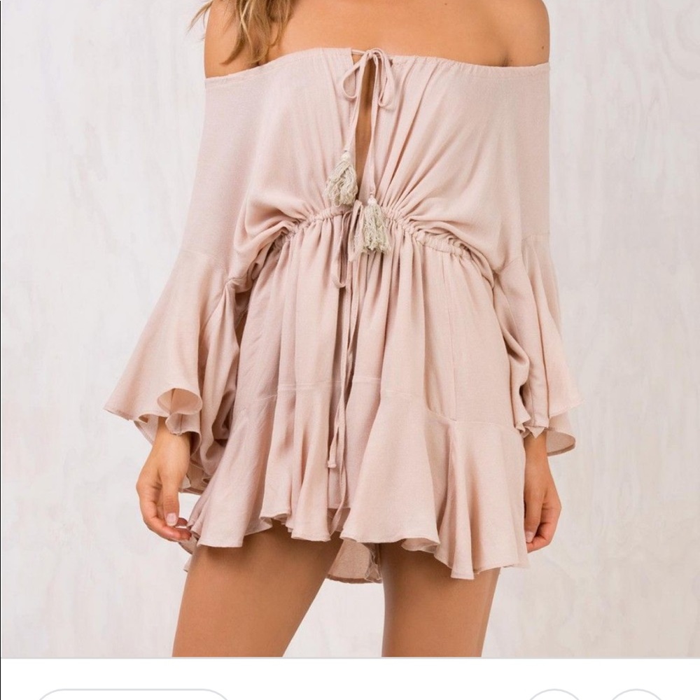 Off the shoulder float romper